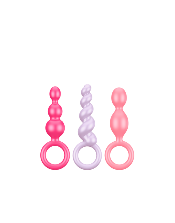 Plug anal Satisfyer Booty Call 3 pcs - Multicolor