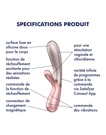 Vibromasseur rabbit chauffant Satisfyer Hot Lover pink