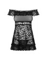 Flores babydoll - Noir