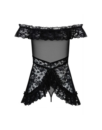 Flores babydoll - Noir